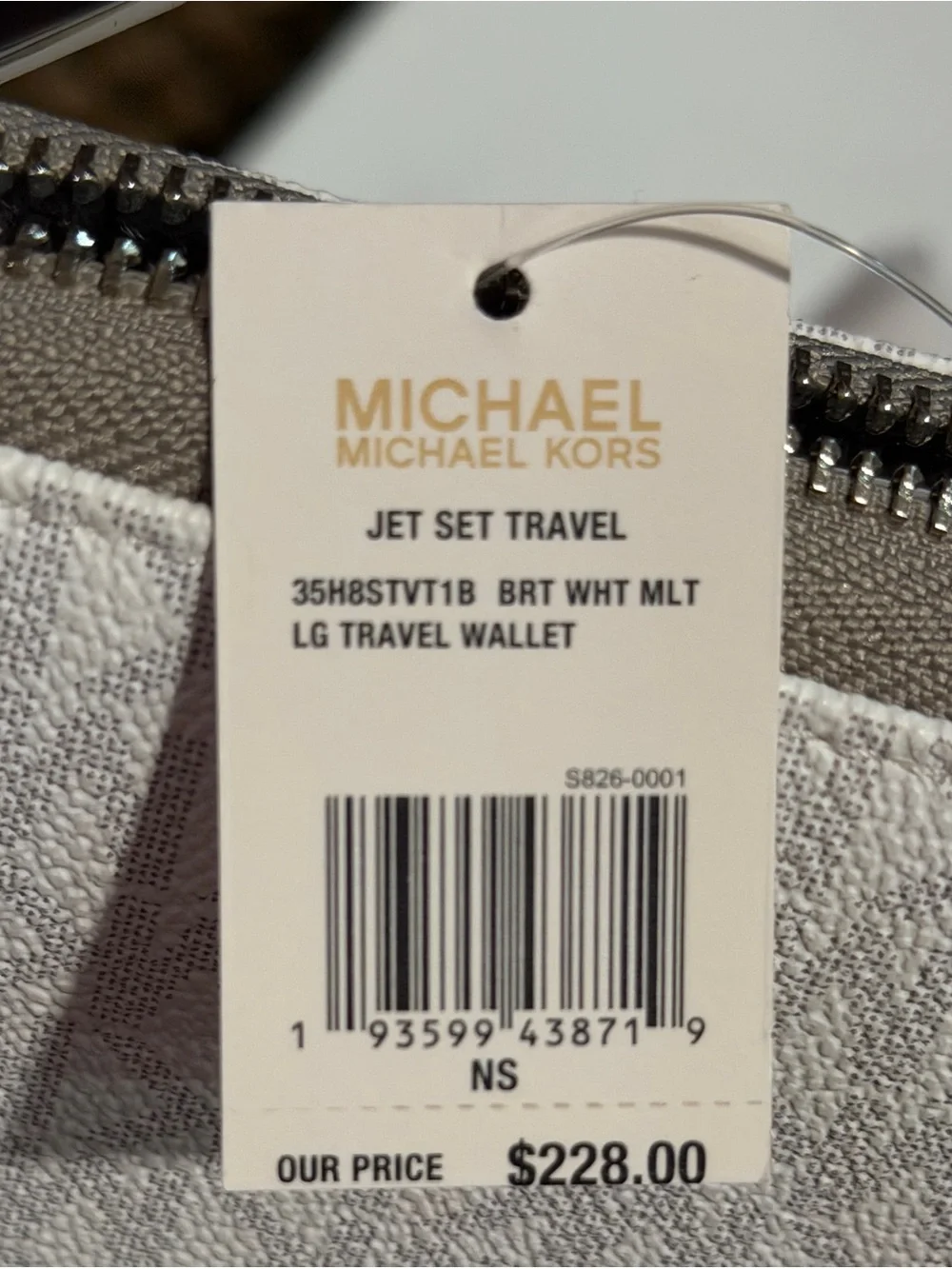 JET SET TRAVEL 35H8STVT1B BRT WHT MLT LG TRAVEL WALLET